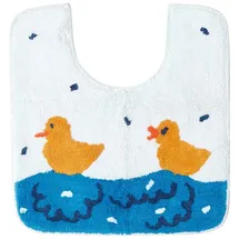 Homescapes WC-Vorleger 45x50 cm, Badematte Ententeich aus 100% Baumwolle, waschbar & flauschig weich, Badvorleger getuftet