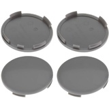 4 Nabenkappen Ø 63,8 mm - 61,5 mm / gewölbt grau