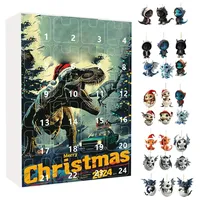 Drachen Adventskalender 2024 – 24 Tage Weihnachts Countdown Kalender | Weihnachts Adventskalender Mit 2D Acryl Baby Drachen Anhängern Und Ornamenten Für Kinder Und Erwachsene