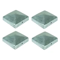 BURI Pfostenkappe 4x Pfostenkappe Pyramide 91x91 mm Zaunkappe Zierkappe Pfahl Kappe feue (4 St)
