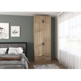 Rauch Wäscheschrank GAMMA 91 x 248 x 54 cm Eiche sonoma