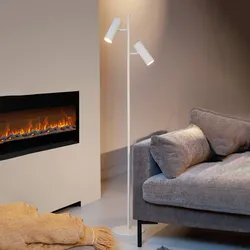 Lucide Stehlampe Clubs, weiß / opal, für Wohn- / Esszimmer, Aluminium, Stehlampe - 22 cm - 22 cm - 140 cm
