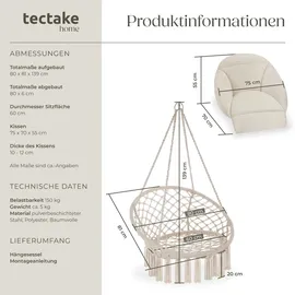 Tectake tectake® Hängesessel, Samira