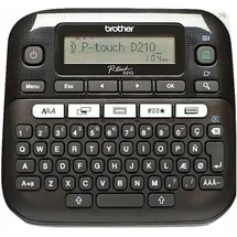 Brother Etiqueteuse Bureautique Pt-D210 Clavier Azerty, Beschriftungsgerät, Schwarz, Gelb, Grau, Weiss