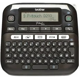 Brother Etiqueteuse Bureautique Pt-D210 Clavier Azerty, Beschriftungsgerät, Schwarz, Gelb, Grau, Weiss