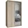 masseno Schwebetürenschrank TAVI 120 x 205 x 60 cm Braun