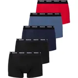 hugo underwear Trunk HUGO UNDERWEAR "FIVE PACK", Herren, Gr. XXL, bunt (open miscellaneous 979), Single Jersey, Obermaterial: 95% Baumwolle, 5% Elasthan, körpernah, Unterhosen, mit HUGO Schriftzug