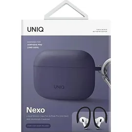 Uniq Case Nexo Airpods Pro 2 Hülle Mit Ohrhaken, Silikon, Lila