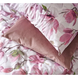 APELT »Dorothy«, exklusive Design Bettwäsche mit großblütigen Magnolienzweige, weiß