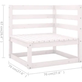 vidaXL Modell 16 Loungeset Kiefer weiß