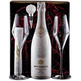Geschenk Brut Dargent Chardonnay ICE Demi-Sec + Flaschenverschluß + 2 Gläser