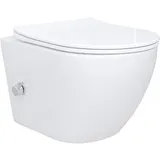 Belvit Aloni Hänge WC mit WC-Sitz Weiß