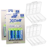 XCell 8x AA Mignon Akku Ni-MH 1,2V 2700mAh + 2x Box