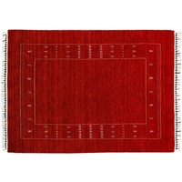 Moderner Teppich Lorry Buff GABBEH Home & Living 230 x 160 cm aus pflanzlicher Wolle in Rot. Ideal für Jede Art von Umgebung: Küche, Bad, Wohnzimmer, Schlafzimmer