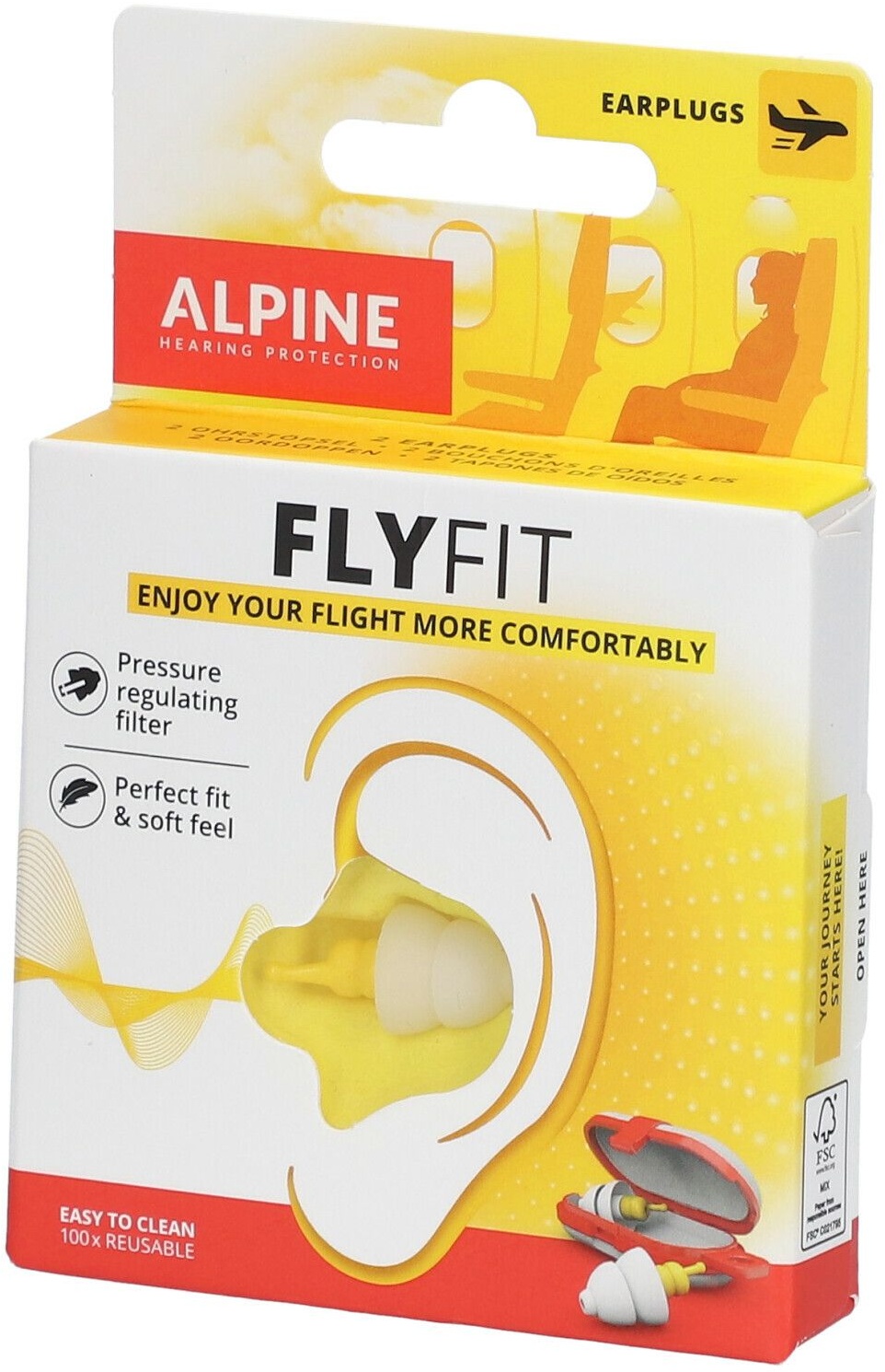 Alpine FlyFit® Bouchons d'oreille 2 pc(s) Bouchons d'oreille
