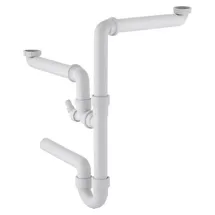 Geberit Rohrbogengeruchsverschluss für zwei Becken (Raumsparmodell), 152818111