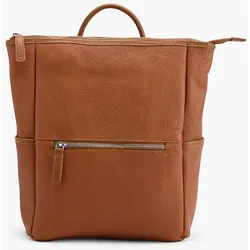 Leder Rucksack - Damen - cognac - one size