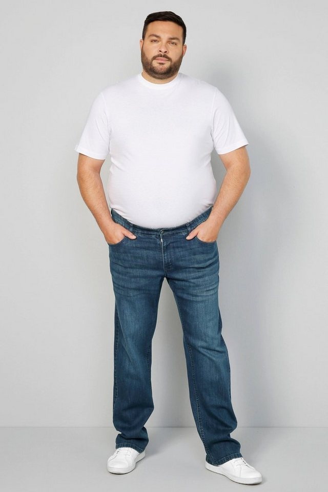 Men Plus 5-Pocket-Jeans Men+ Jeans 5-Pocket Bauchfit bis 41 blau|grau 39
