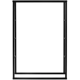 ML-Design Kaminholzregal 100x150x25cm Rechteckig Schwarz Metall Innen/Außen