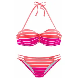 VENICE BEACH Bügel-Bandeau-Bikini Damen Rosa 42 Cup B
