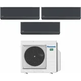 Panasonic - trial split inverter klimagerät serie etherea dark 7+12+12 mit cu-3z68tbe r-32 wi-fi integrated farbe graphit grau 7000+12000