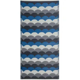 Beliani Outdoor Teppich grau-blau 90x180 cm