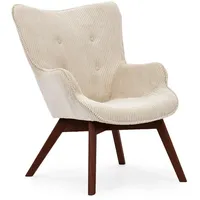 s-style möbel Lounge-Sessel Lenari Cordstoff 71 x 96 x 86 cm Beige