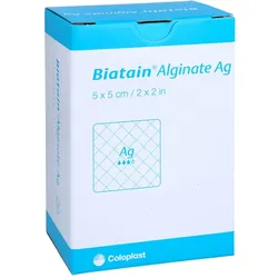 Biatain Alginate Ag Kompressen 5x5cm mit Silber