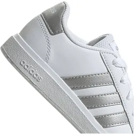 Adidas Grand Court Lifestyle Tennis Lace-Up Kids Cloud White / Matte Silver / Matte Silver 33 1/2