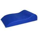 Fränkische Schlafmanufaktur Venenkissen, Beinhochlagerungskissen mit abwaschbarem Kunstlederbezug, 70x40x16cm Ausführung Kaltschaum, Größe Blau