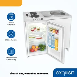 GGV Exquisit KS85-VU-090E Kühlschrank (75 l, 843 mm hoch, Weiß)