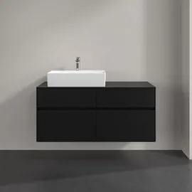 Villeroy & Boch Waschtischunterschrank 4 Auszüge 120 x 54,8 x 50 cm Schwarz