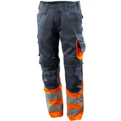 Warnschutzhose "LEEDS" Safe Supreme - 76C47 - schwarzblau/orange