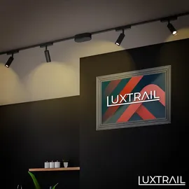 Briloner Luxtrail Komplettset, 6x LED Spots, Lampen, Schwenkbar, Lichtschienensystem Decke, Strahler Schiene, Deckenlampe, Deckenleuchte, Spotlight, 3m, Schwarz