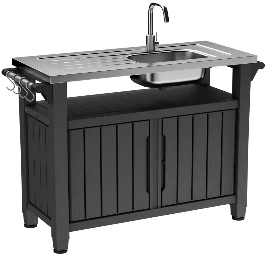 Keter Grilltisch mit Spülbecken "Unity XL",anthrazit,