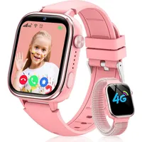 Sanorum 2025 Kinder 4G mit GPS und Telefon, SOS, IP68 wasserdichte Smartwatch (4G), mit Videoanrufe, Nachrichten, Schulmodus, Wecker, Kamera Schrittzähler rosa