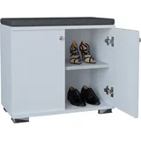 VCM Holz Schuhschrank Sitzbank Gados S Weiß