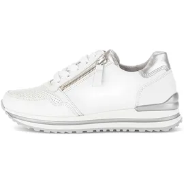 Gabor Sneaker Low Damen Weite H Weiß/Silber 35,5