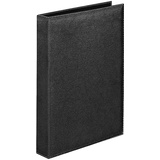 VELOFLEX 5143780 - Ringbuch Exquisit A4, Ordner, hochwertige Weichfolie, Lederoptik, 4-Ring-Mechanik, 25mm, schwarz
