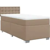 vidaXL Boxspringbett Matratze Cappuccino-Braun 180x200 cm Kunstleder