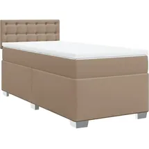 vidaXL Boxspringbett Matratze Cappuccino-Braun 180x200 cm Kunstleder