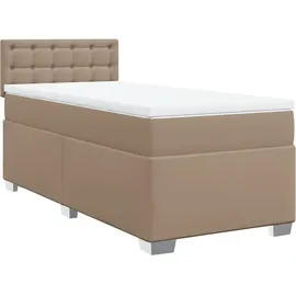vidaXL Boxspringbett Matratze Cappuccino-Braun 180x200 cm Kunstleder