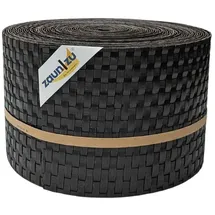 zaunzu® Sichtschutzstreifen 26 m Dunkelbraun Rattan