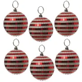 MARELIDA Weihnachtsbaumschmuck Discokugel Spiegelkugel Baumkugel 8cm 6er Set