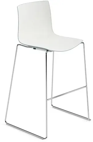 Arper Barhocker Catifa 46 zweifarbig Kufengestell Chrom