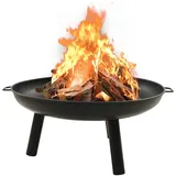 vidaXL Feuerschale Ø 67,5 cm Schwarz
