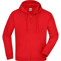 James & Nicholson Kapuzen-Sweatjacke JN059, - 3XL - red