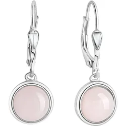 Zeeme Gemstones Ohrringe Silber 925 mitechtem Rosenquarz