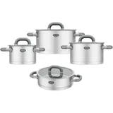 Mulex Topfset Edelstahl Metall, Kochen, Töpfe, Topfsets