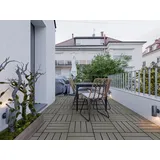 Outgarden Terrassenplatte WPC-Fliese Holzoptik Silver Grau, WPC 40x40, Grau grau 40 cm x 40 cm